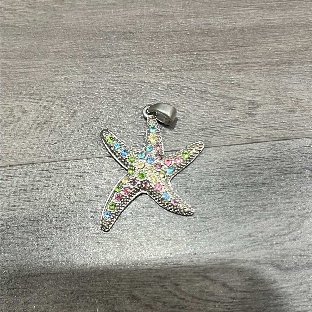 Swarovski Multicolored Starfish Pendant